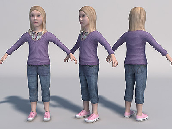 baby girl games girl05 3d model - Girl05 02 by Pinelas