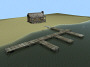 log cabin dock combo 3d obj