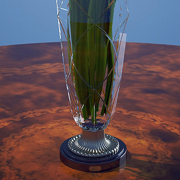 bouquet lilies vase flowers max - Bouquet of Lilies in vase by CG ARTStudio