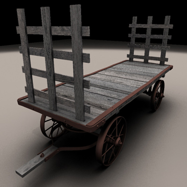 old bourbon barrel wagon 3d obj - Bourbon Barrel Wagon by ArtboySHF
