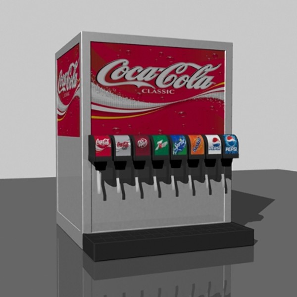 3d soda dispenser model - Soda Dispenser by mostlysquare