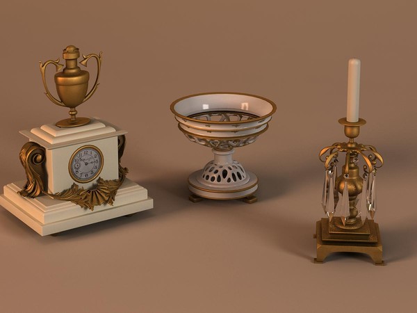 fireplace clock 3d max - na_kamin.zip by kupfer