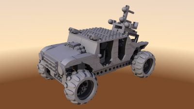 maya rigged legos man - rrgHumvee.mb by rubenrg3d