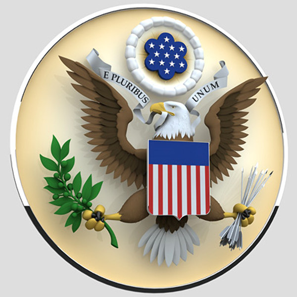 coat arms united states 3d obj - State Seal of United States... by Igor Yakovlev