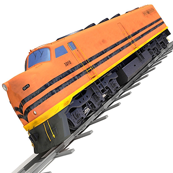 3d model train railway - Train by Gandoza