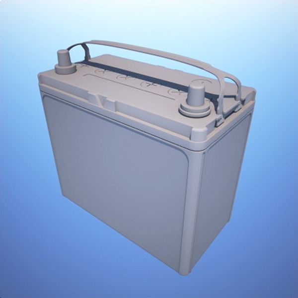 3d car battery - Car battery by deemas