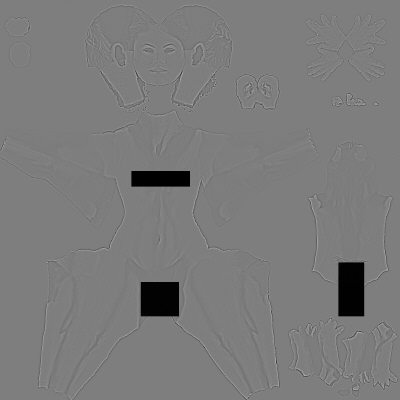 free female bump spec 3d model - female... by japrogramer