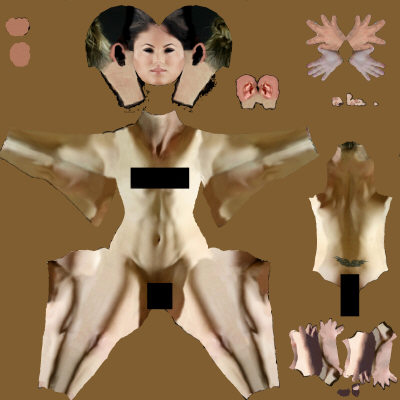 free female bump spec 3d model - female... by japrogramer