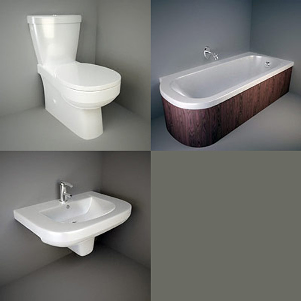 3d bathroom furniture washbasin model - Bathroom collection by QLEE