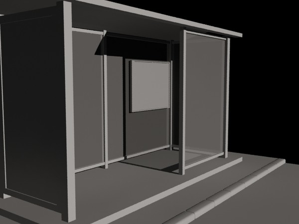 bus stop busstop 3d obj - busstop.max by Beaver33