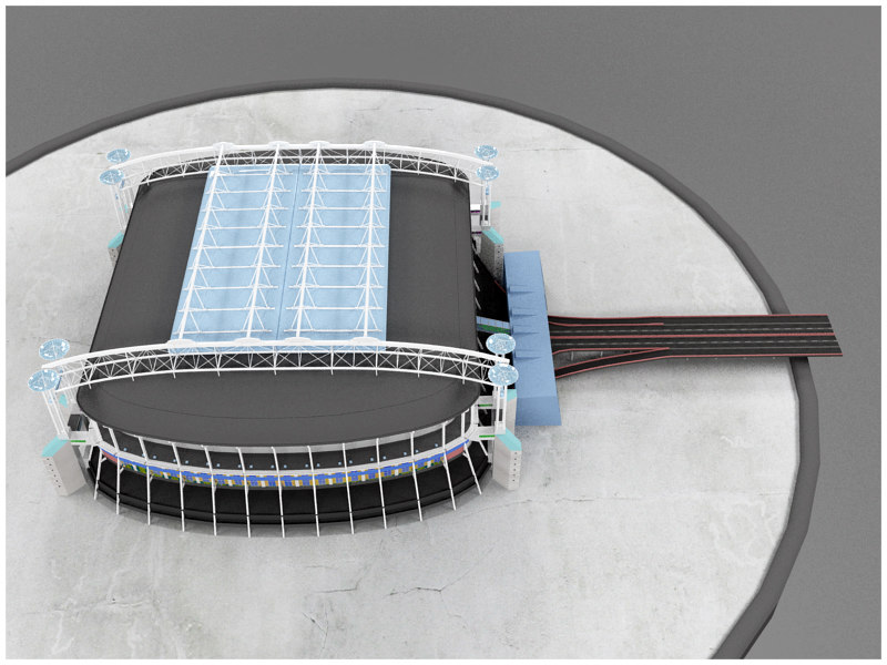 short long track arenas 3ds - Short/Long Track Arenas - Interior and Exterior... by Tornado Studio