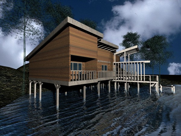 3d house lake - Lake House by studiorender