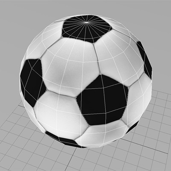 football ball mapped 3d model - Football Mapped with High quality texture by 3dgrafika