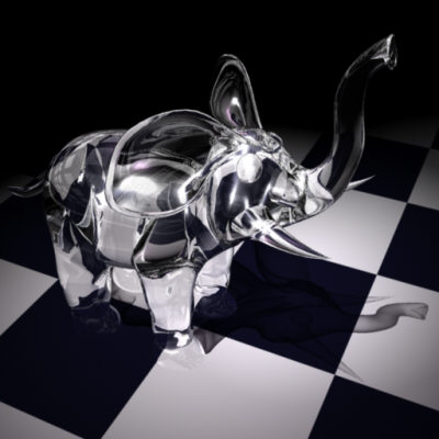 3d model glass elephant - Maya_NURBS_Glass_Elephant.zip by jackouille