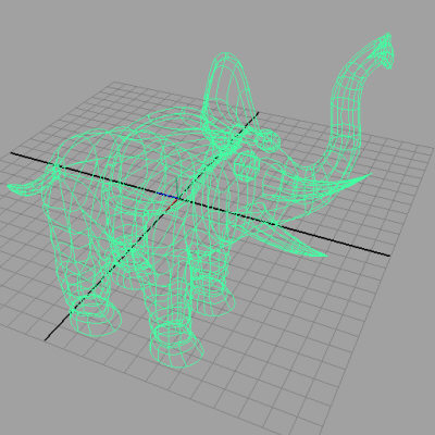 3d model glass elephant - Maya_NURBS_Glass_Elephant.zip by jackouille