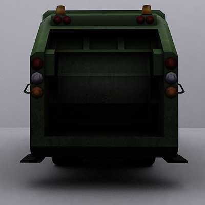 3ds max ready garbage truck - Garbage trucks collection... by GameArt3D