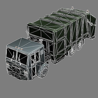 3ds max ready garbage truck - Garbage trucks collection... by GameArt3D