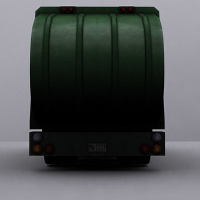 3ds max ready garbage truck - Garbage trucks collection... by GameArt3D