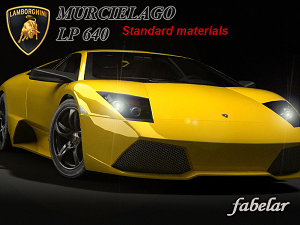 3ds lamborghini murcielago materials - Lamborghini Murcielago LP 640 STD materials by fabelar