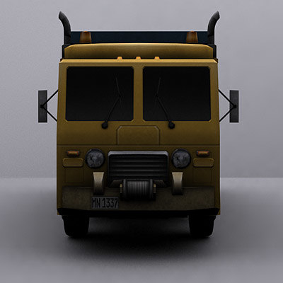 3ds max ready garbage truck - Garbage trucks collection... by GameArt3D