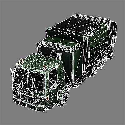 3ds max ready garbage truck - Garbage trucks collection... by GameArt3D