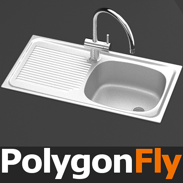 sink tap 02 3d x - Sink+Tap_02 by PolygonFly