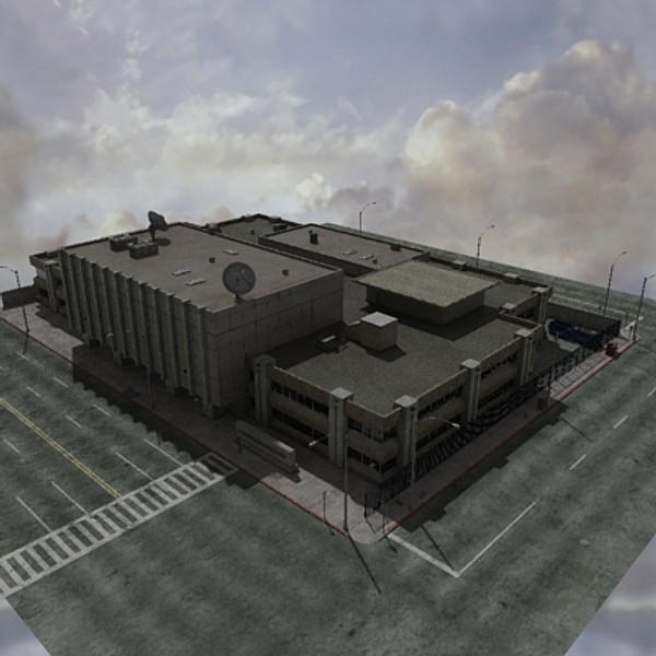 police station 3d max - Police Station by dastolidigital