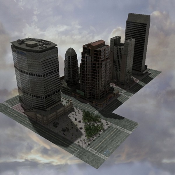 city block skyscrapers max - High Res Skyscraper City Block by dastolidigital