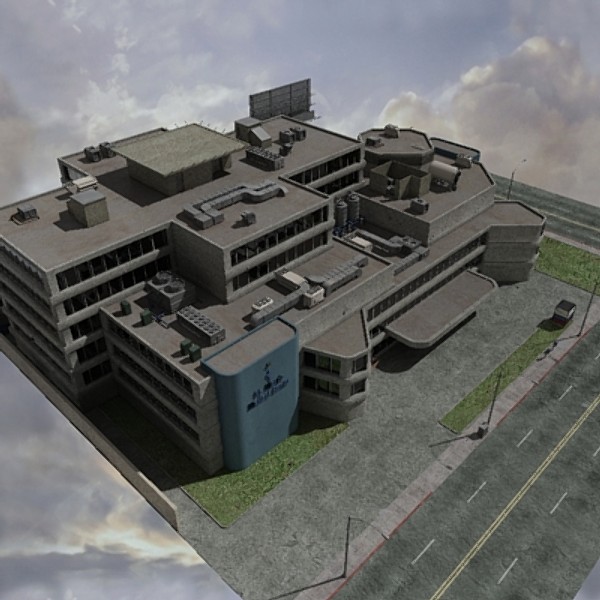 3d hospital lights building - Hospital by dastolidigital