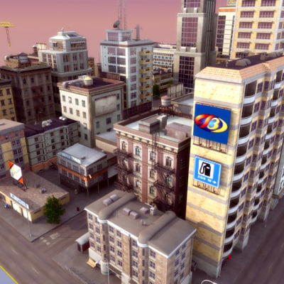 modular city buildings hd 3d max - HD City by ES3DStudios