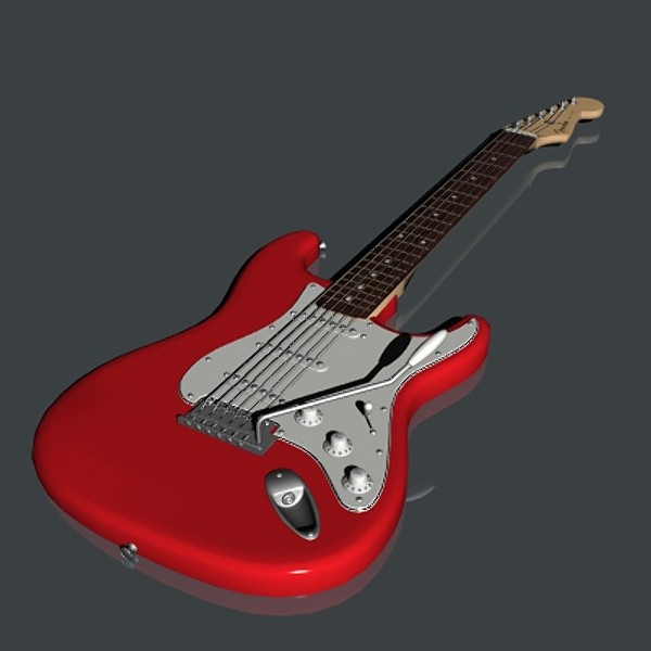 3d fender stratocaster - Fender Stratocaster by mostlysquare