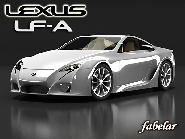 lexus lf-a concept 3d model - Lexus LF-A concept by fabelar