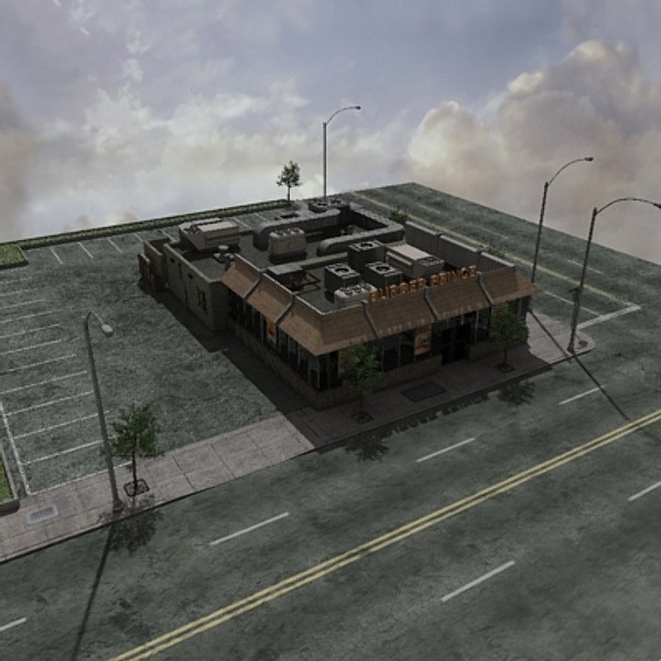 3d model fastfood restaurant - Fastfood Restaurant by dastolidigital