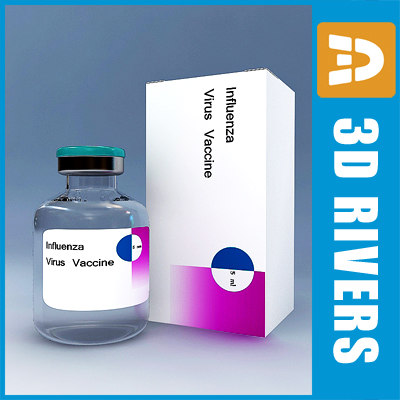 influenza vaccine 3d model - Influenza vaccine by 3DRivers by 3DRivers