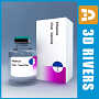 influenza vaccine 3d model