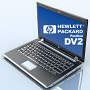 notebook hp pavilion dv2 3d model