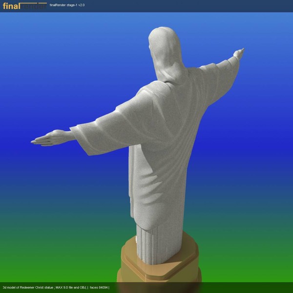 cristo redentor redeemer christ 3d obj - Cristo Redentor(Redeemer Christ)-statue by VirtualWax