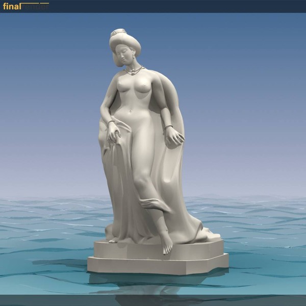 max yang beautiful women - Yang Guifei - statue by VirtualWax