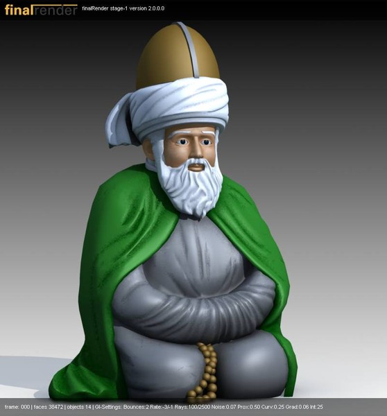 3d turkish culture old man - Turkish culture-old man by VirtualWax