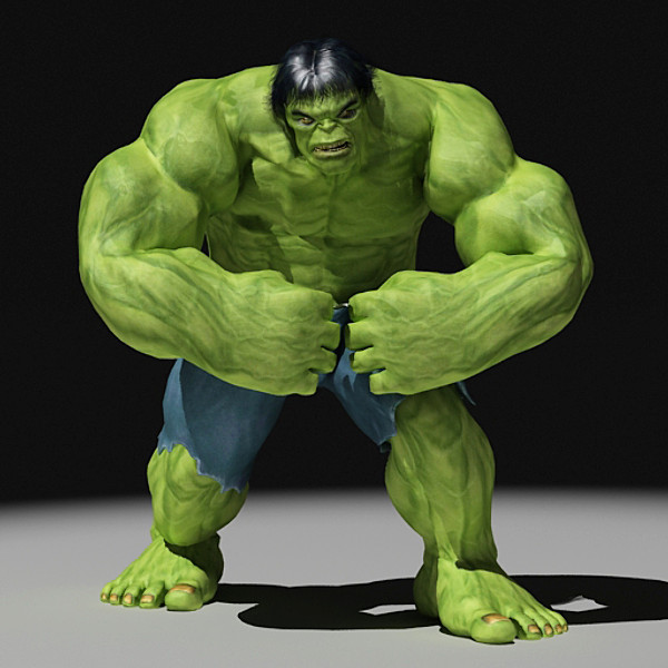hulk rigged biped 3d model - Hulk Rigged by fabelar