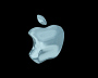 3d trasparent apple logo model