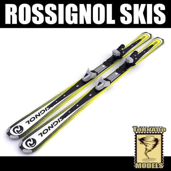 3d rossignol skis alpine model - Rossignol Alpine Skis by Tornado Studio