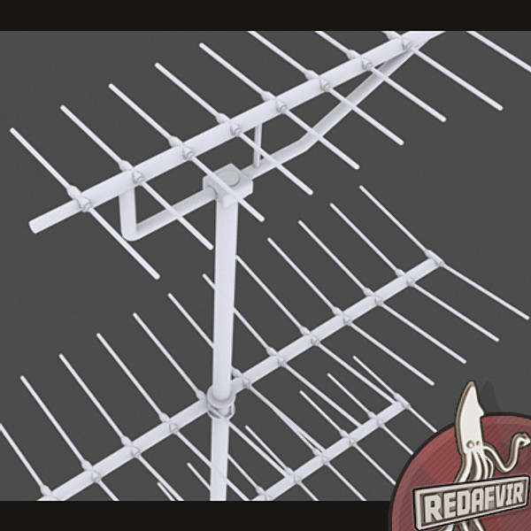 3d tv aerial model - Wall Fixed TV Aerial / Antenna by Redafvir