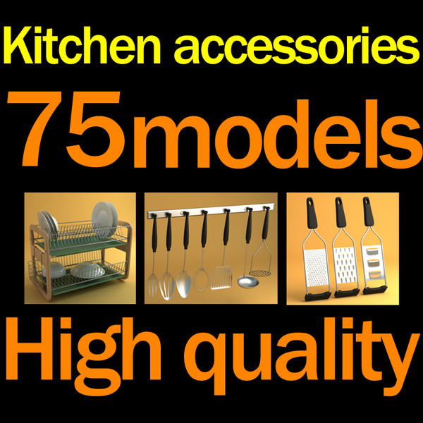 3dsmax kitchen accessories - Kitchen accessories collection by RippleDesign
