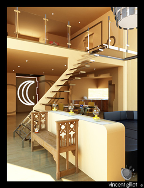 3d model of v-ray modern interior - Tyi House by SuIXo