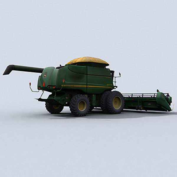 combine harvester draper platform 3d model - Combine Harvester 1 with Draper Platform by papillon