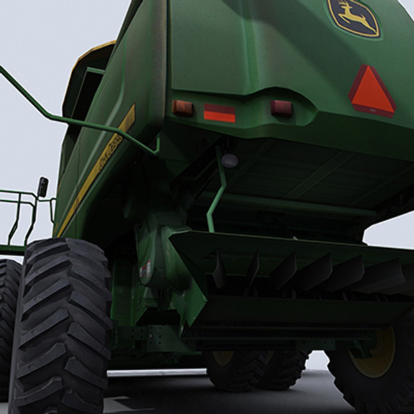 combine harvester draper platform 3d model - Combine Harvester 1 with Draper Platform by papillon