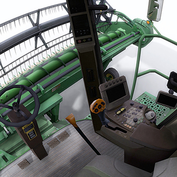 combine harvester draper platform 3d model - Combine Harvester 1 with Draper Platform by papillon