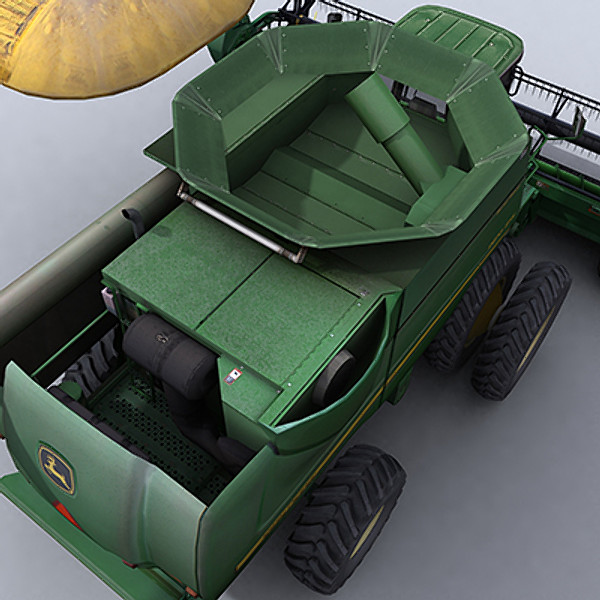 combine harvester draper platform 3d model - Combine Harvester 1 with Draper Platform by papillon