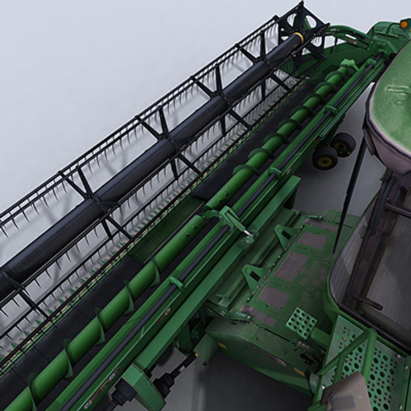 combine harvester draper platform 3d model - Combine Harvester 1 with Draper Platform by papillon